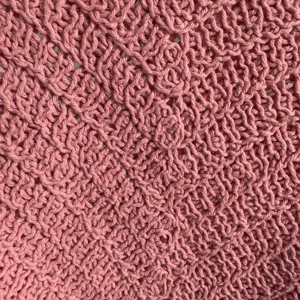 Pink Crochet Knit Tank Top - Picture 5 of 6